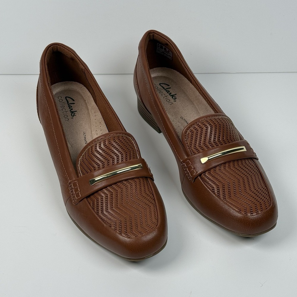 Clarks Collection Ultimate Comfort Loafers Flats Cinnamon Brown US 8 UK 5.5 EU 3